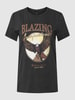 Only T-shirt met motiefprint, model 'Lucy' Antraciet