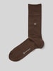 Burlington Socken mit Label-Print Modell 'Dublin' Dunkelbraun