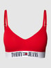 Tommy Jeans Biustonosz z elastycznym paskiem z logo Czerwony