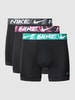 Nike Obcisłe bokserki z nadrukiem z logo w zestawie 3 szt. Czarny