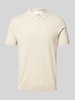 SELECTED HOMME Poloshirt mit elastischen Abschlüssen Ecru