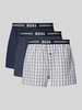 BOSS Boxershort met elastische band met label in een set van 3 stuks Lichtblauw