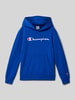 CHAMPION Hoodie met labelstitching Koningsblauw