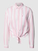 Tommy Jeans Overhemdblouse met labelstitching Roze