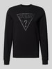 GUESS Regular Fit Sweatshirt mit Logo-Detail Modell 'Audley' BLACK