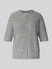 Samsøe Samsøe Wolljacke aus Woll-Mix mit 1/2-Arm Modell 'Saanoura' Hellgrau Melange
