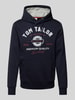 Tom Tailor Regular Fit Hoodie aus Baumwoll-Mix mit Logo Print Marine