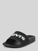 Levi's® Slippers met labelprint, model 'JUNE PERF' Zwart