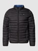Blend Gewatteerd jack met labelpatch, model 'Romsey’ Zwart