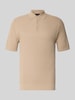 Matinique Slim fit poloshirt met knoopsluiting Beige