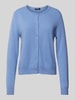 S.Marlon Kasjmier cardigan met ronde hals Blauw