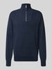 Jake*s Studio Men Regular Fit Troyer aus Viskose-Mix Marine
