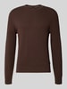 BOSS Regular Fit Pullover aus reiner Baumwolle Modell 'Lalex' Dunkelbraun