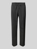 SELECTED HOMME Tapered fit stoffen broek met viscose, model 'LEROY' Antraciet