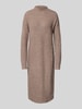 Christian Berg Woman Strickkleid mit Turtleneck Taupe Melange