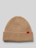 HUGO Beanie aus Schurwolle mit Label-Patch Modell 'Xola' Sand