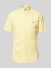 Polo Ralph Lauren Koszula casualowa o kroju slim fit z rękawem o dł. 1/2 Żółty