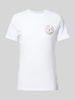 Versace Jeans Couture T-Shirt mit Label-Print Weiss