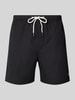 Bruun & Stengade Regular Fit Badehose mit Label-Detail Modell 'BAHIA' Black