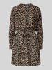 Only Tailliertes Blusenkleid mit Allover-Muster Modell 'CORY' Black