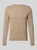 SELECTED HOMME Regular Fit Pullover aus reiner Baumwolle Modell 'BERG' Taupe Melange