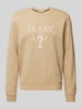 Guess Sweatshirt mit Label-Print Modell 'TREATED' Mud