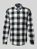 Jack & Jones Freizeithemd mit Knopfleiste Modell 'GINGHAM' Weiss