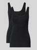 SKINY Tanktop mit Label-Detail im 2er-Pack Black