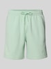 SERGIO TACCHINI Regular fit sweatshorts met logostitching, model 'SIMBA' Mintgroen