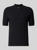 Armani Exchange Regular Fit Poloshirt aus Viskose-Mix Modell 'Maglia' Marine