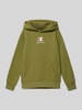 CHAMPION Hoodie mit Label-Stitching Modell 'Rochester' Oliv