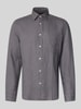 Marc O'Polo Regular fit linnen overhemd met opgestikte borstzak  Grafiet