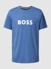 BOSS T-Shirt mit Logo-Print und Rundhalsausschnitt Rauchblau