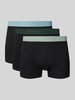 Schiesser Boxershorts mit elastischem Label-Bund im 3er-Pack Black