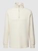 Mango Sweatshirt mit kurzem Reißverschluss Modell 'winne' Ecru