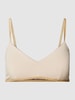 Mymarini Bikini-Oberteil mit Effektgarn Modell 'SUNNY BRA SHINE' Hellbraun