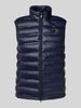 Blauer Usa Steppweste mit Stehkragen und Zweiwege-Reißverschluss Marine