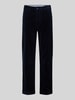 Polo Ralph Lauren Stretch straight fit corduroy broek met riemlussen, model 'BEDFORD' Marineblauw