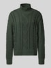 SELECTED HOMME Regular Fit Rollkragenpullover aus reiner Baumwolle Modell 'UFFE' Dunkelgruen
