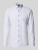 OLYMP No. Six Super Slim Fit Business-Hemd mit Kentkragen Silber