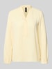Marc Cain Regular fit blouse met V-hals Lichtgeel