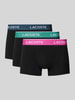 Lacoste Boxershort met elastische band in een set van 3 stuks Felroze