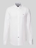 Tommy Hilfiger Tailored Business-Hemd mit Button-Down-Kragen Weiss