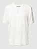 Christian Berg Woman Selection Blouseshirt van viscose met V-hals Offwhite