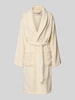 Christian Berg Woman Bademantel mit Bindegürtel und aufgesetzten Taschen Offwhite