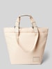 STUDIO BERLIN Handtasche mit Label-Badge Modell 'PRENZLAU' Beige
