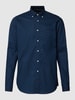 Tommy Hilfiger Business-Hemd mit feinem Allover-Muster Modell 'GEO' Bleu Melange