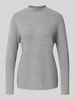 Soyaconcept Gebreide pullover met ribboorden, model 'KANITA' Middengrijs gemêleerd