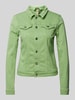 Soyaconcept Kurtka jeansowa z kieszeniami z patką na piersi model ‘Erna’ Zielony