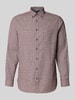 Christian Berg Men Regular Fit Freizeithemd mit Button-Down-Kragen Bordeaux